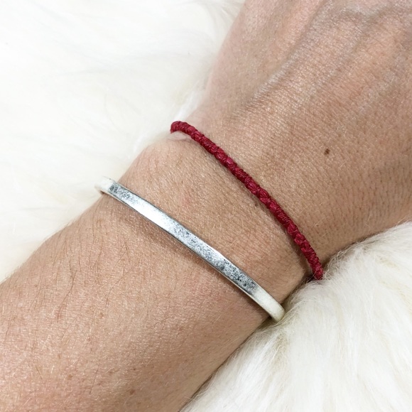 Must Have Jewelry Nwt Silver Adjustable Cuff Bangle Bracelet Poshmark